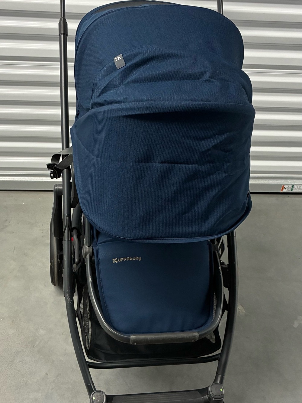 UPPA BABY CRUZ V2  Navy and Carbon-Saddle leather Stroller - Picture 14 of 14